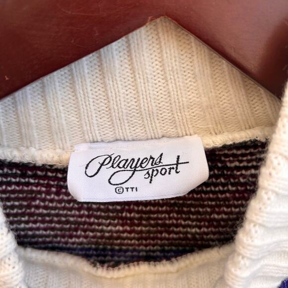 Vintage Soft Cropped Fair Isle Nordic Sweater Size M/L - Picture 3 of 5